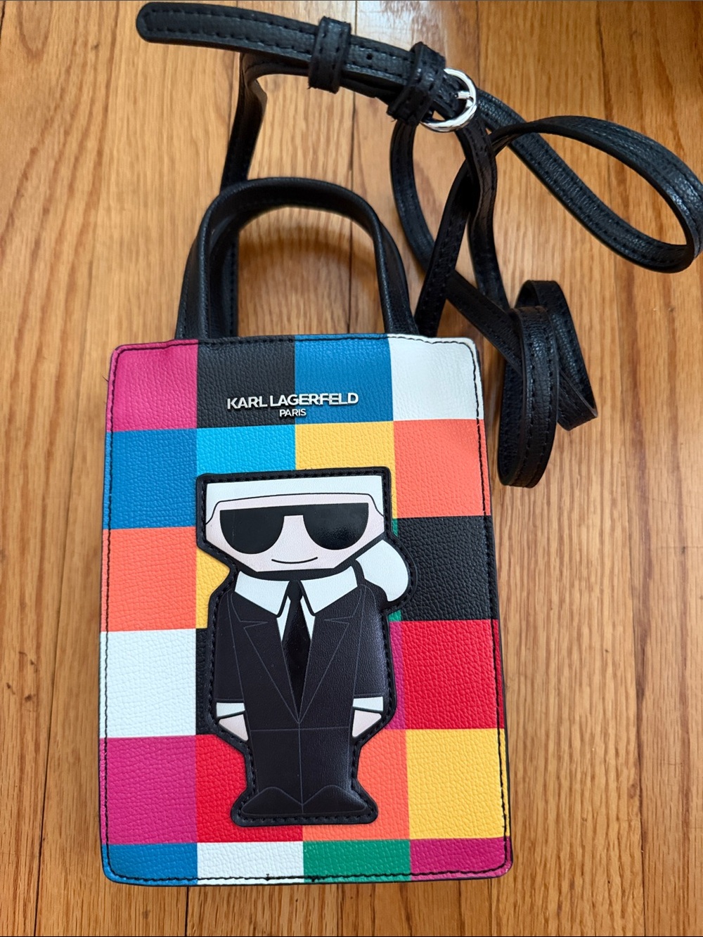 New. Karl Lagerfeld purse. Handles and cross body strap. 7”x5”x2”